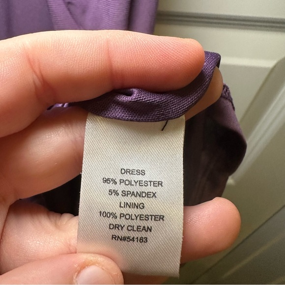 Jessica Simpson Purple Scoop Neck Slit Sleeve Aline Dress S - Picture 9 of 11